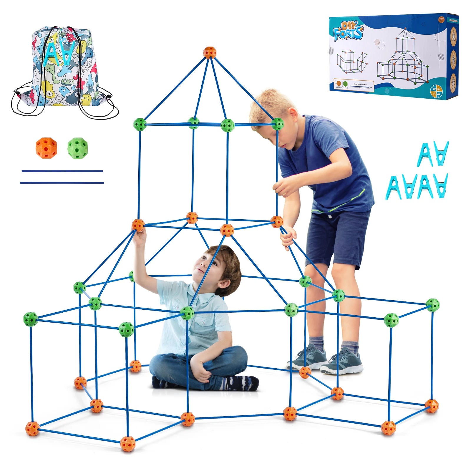 🏰 SucceBuy Fort Building Kit for Kids – 120 PCS