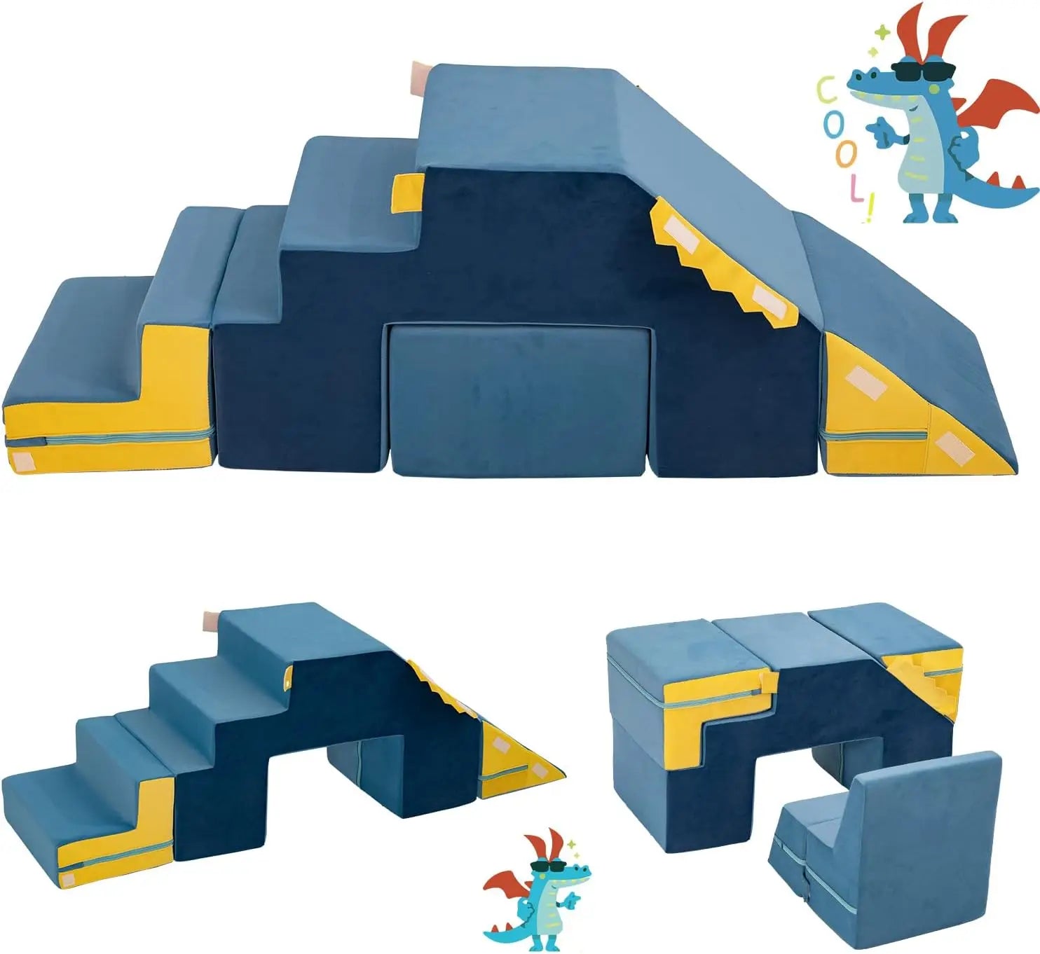 🦖 Dinosaur Foldable Foam Climbing Play Set