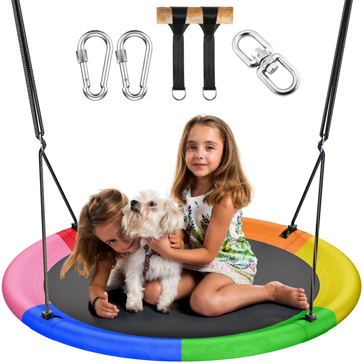 🌈 43" UFO Tree Swing for Kids & Adults