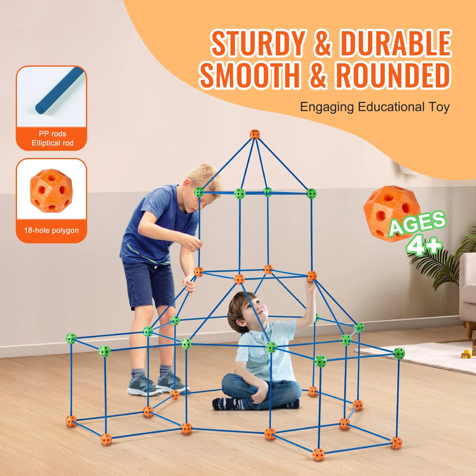 🏰 SucceBuy Fort Building Kit for Kids – 120 PCS