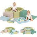15-Piece Soft Building Block Set with Ball Pool (200 Balls)