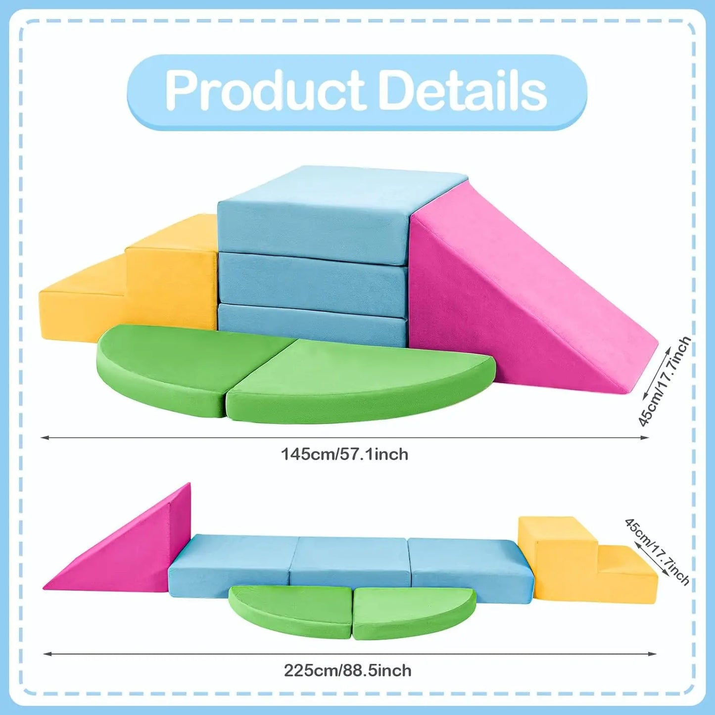 5pcs Foam Climbing Blocks