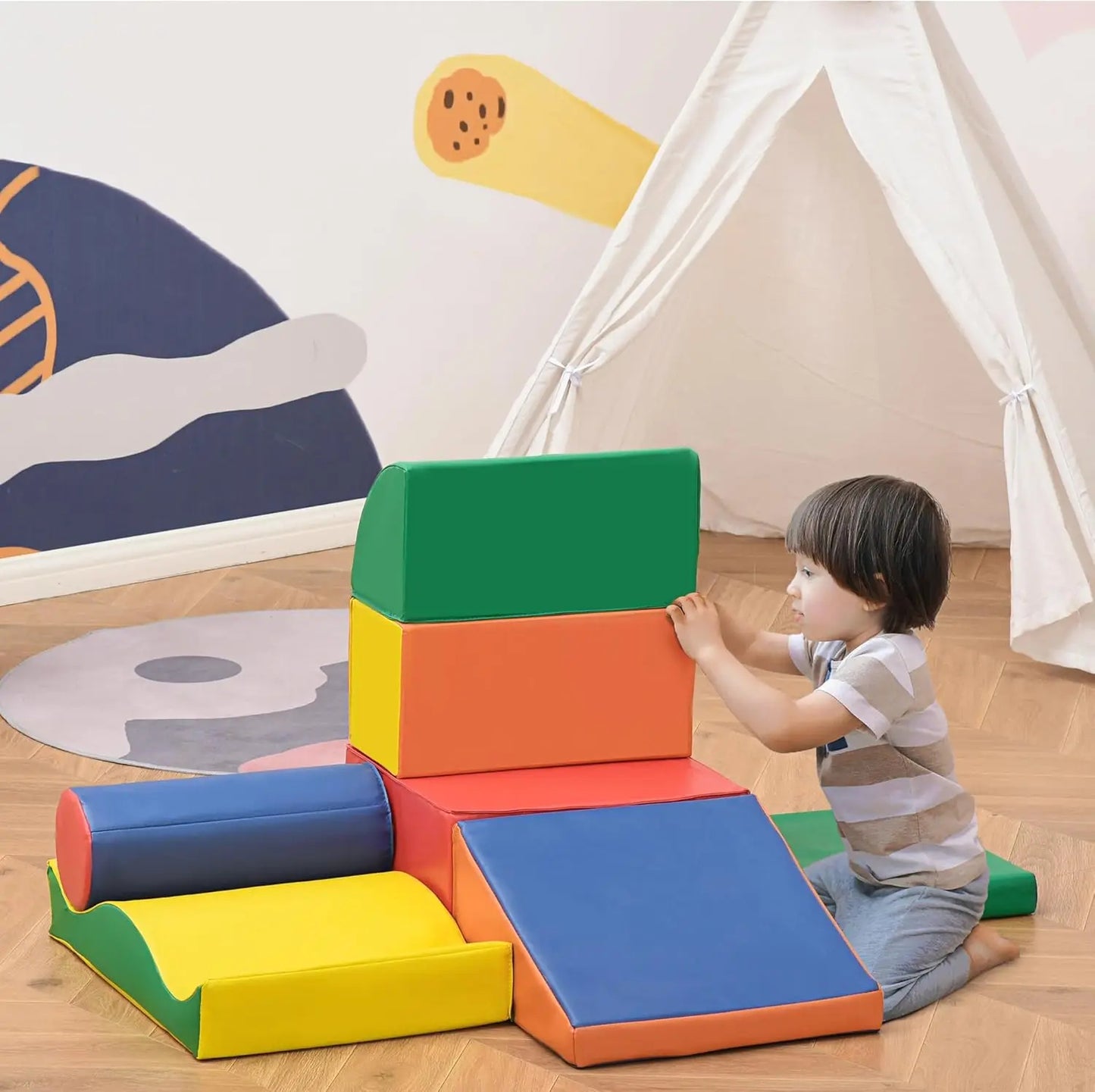 7 Piece PU Leather Soft Play