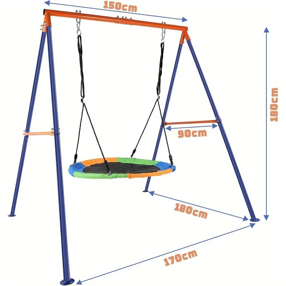 🌈 40" Saucer Swing with Heavy-Duty Stand