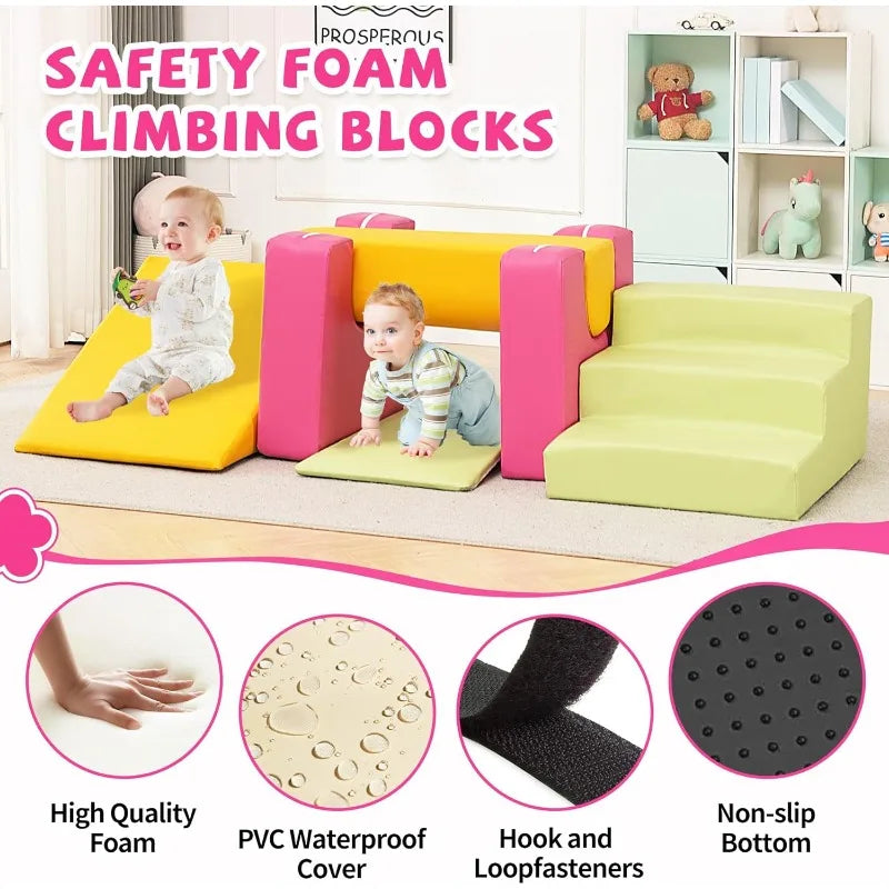 6/7pcs Foam Climbing Blocks for Indoor Play