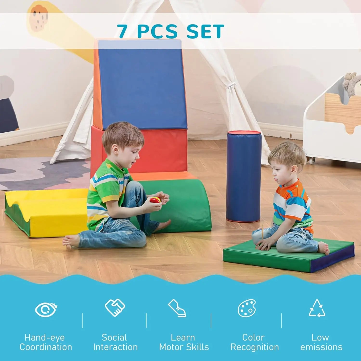 7 Piece PU Leather Soft Play