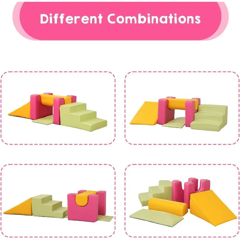 6/7pcs Foam Climbing Blocks for Indoor Play