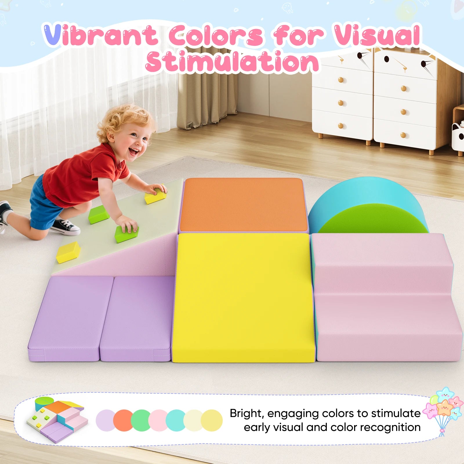 Soft Foam Climbing Blocks Set