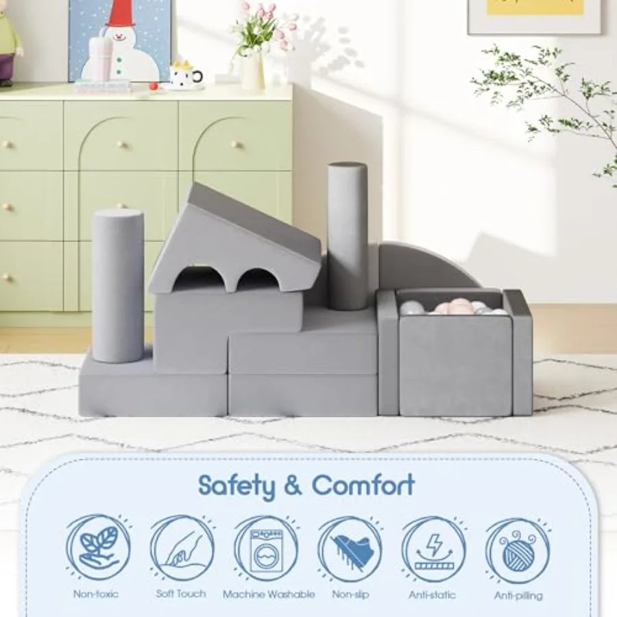 12 PCS Foam Climbing Blocks for Toddlers