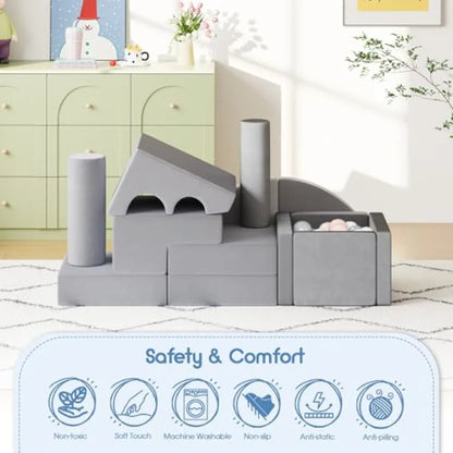 12 PCS Foam Climbing Blocks for Toddlers