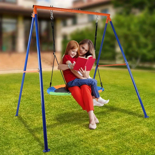 🌈 40" Saucer Swing with Heavy-Duty Stand