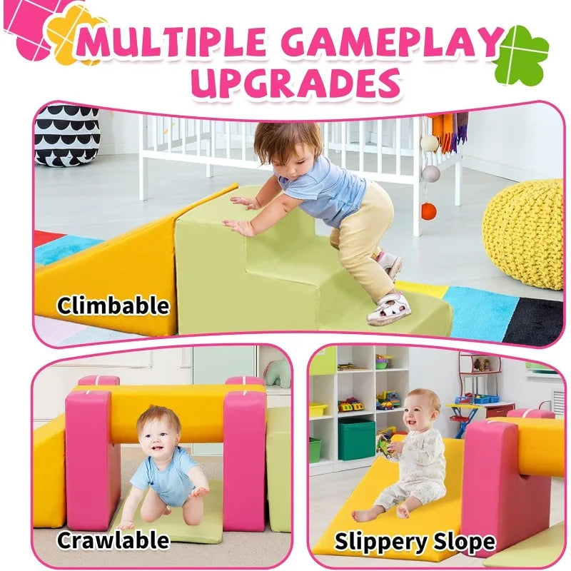 6/7pcs Foam Climbing Blocks for Indoor Play