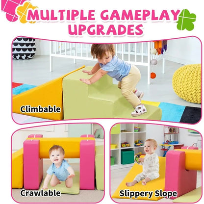 6/7pcs Foam Climbing Blocks for Indoor Play