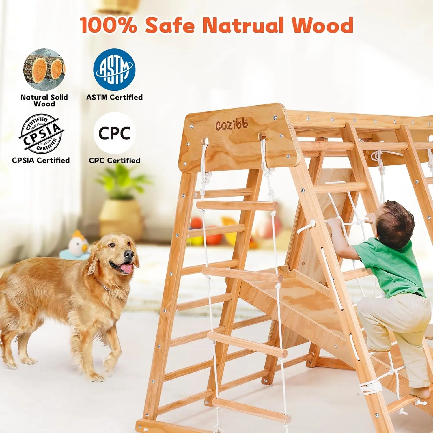7-in-1 Indoor Jungle Gym for Kids