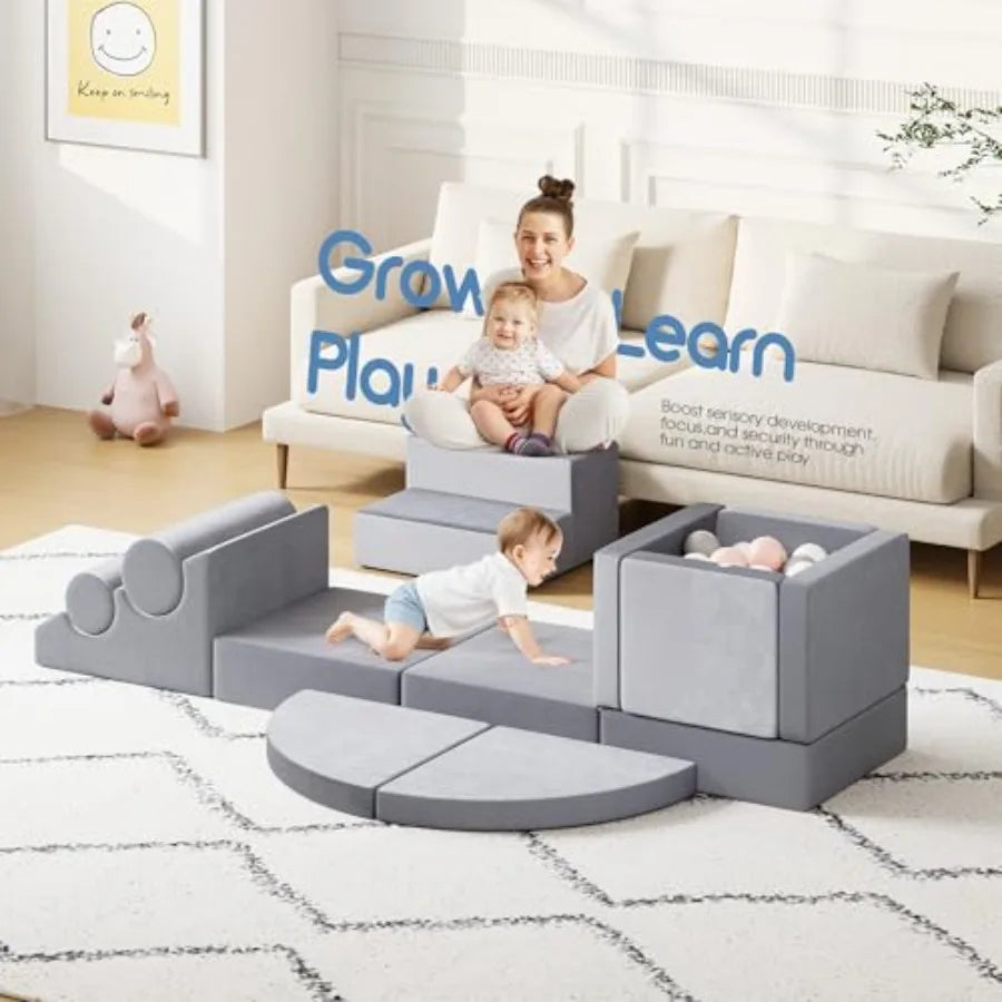 12 PCS Foam Climbing Blocks for Toddlers