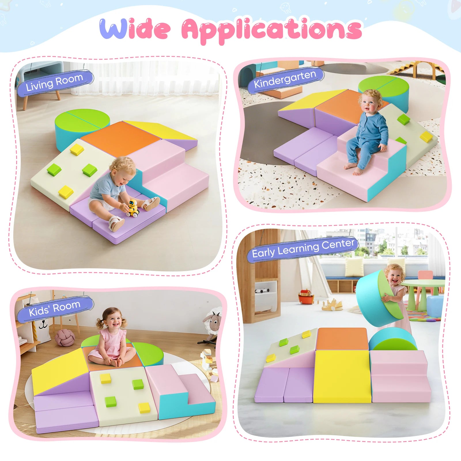 Soft Foam Climbing Blocks Set