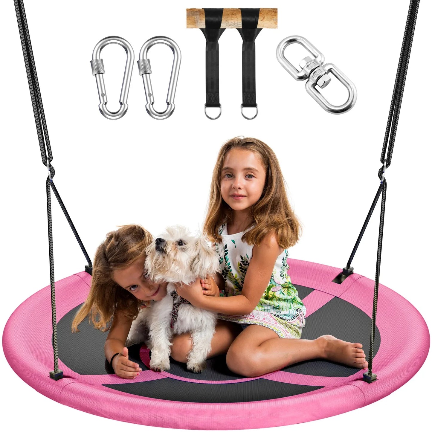 🌈 43" UFO Tree Swing for Kids & Adults